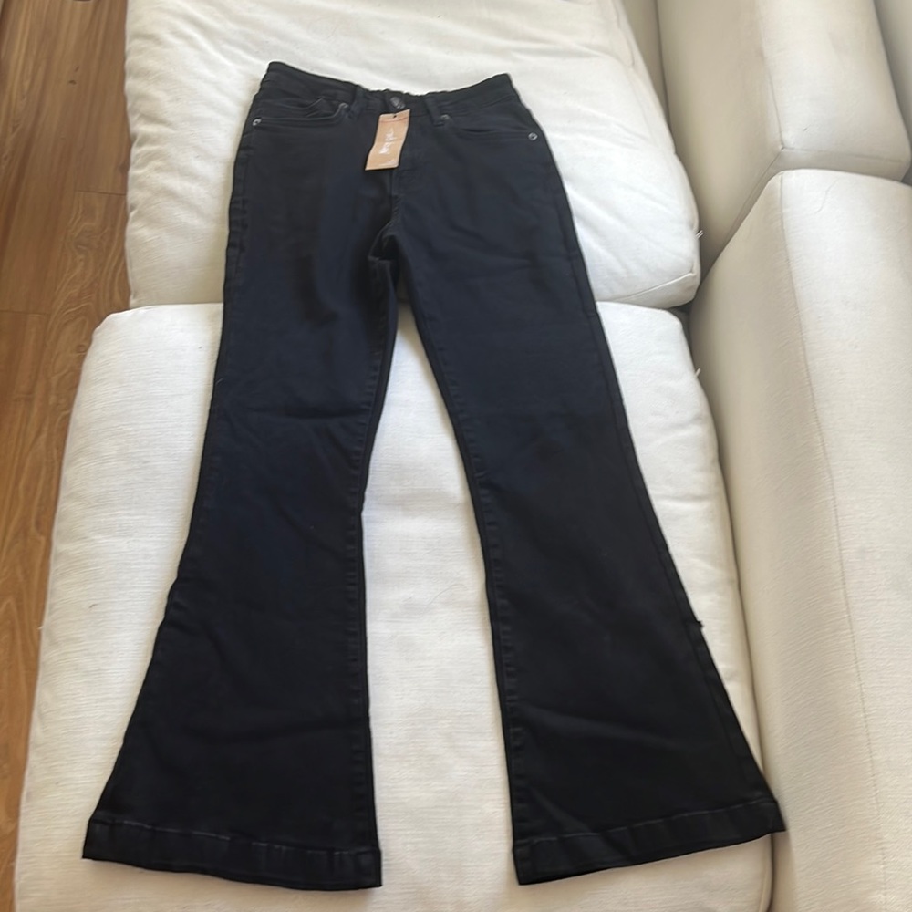 Nasty Gal - Black Flare Cotton Jean